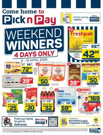 Pick n Pay catalogue  - 09/04/2026 - 12/04/2026.