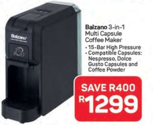Balzano 3-in-1 Multi Capsule Coffee Maker