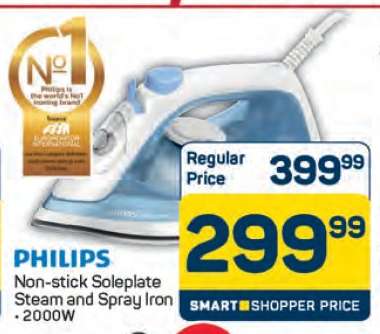 PHILIPS Non-Stick Soleplate Steam and Spray Iron