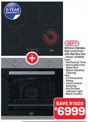 DEFY 600mm Slimline Eye Level Oven and Hob Box Set