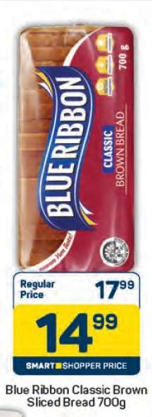 Blue Ribbon Classic
Brown Sliced Bread
700g