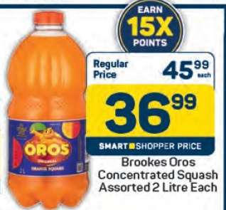 Brookes Oros Concentrated Squash Assorted 2 Litre Each
