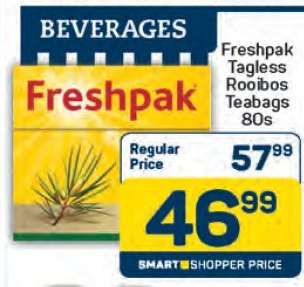 Freshpak Tagless Rooibos Teabags 80s