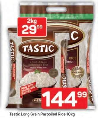 Tastic Long Grain Parboiled Rice 10kg
