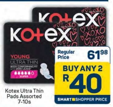 Kotex Ultra Thin Pads Assorted 7-10s