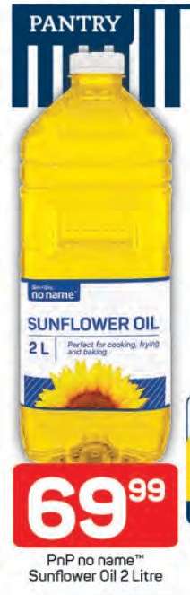 PnP no name™ Sunflower Oil 2 Litre