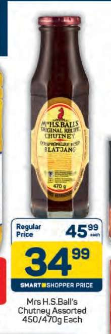 Mrs H.S.Ball's Chutney Assorted 450/470g Each