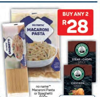 no name™ Macaroni Pasta or Spaghetti 500g