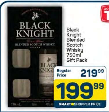 Black Knight Blended Scotch Whisky 750ml Gift Pack