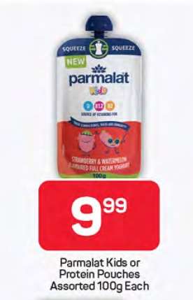 Parmalat Kids or Protein Pouches Assorted 100g Each