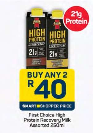 First Choice High Protein Recovery Milk Assorted 250ml
