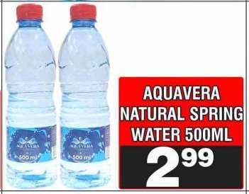 AQUAVERA NATURAL SPRING WATER 500ML