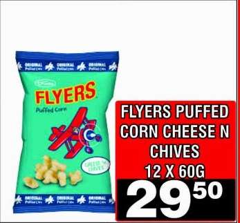 FLYERS PUFFED CORN CHEESE N CHIVES