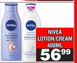 NIVEA LOTION/CREAM 400ML