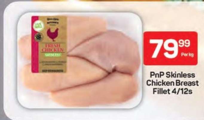 PnP Skinless Chicken Breast Fillet 4/12s