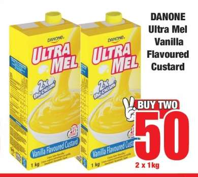 Danone Ultra Mel Vanilla Flavoured Custard