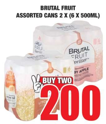 BRUTAL FRUIT ASSORTED CANS 2 X (6 X 500ML)