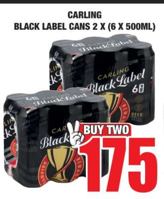 CARLING BLACK LABEL CANS 2 X (6 X 500ML)
