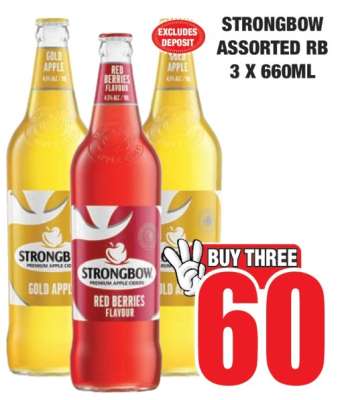 STRONGBOW ASSORTED RB 3 X 660ML
