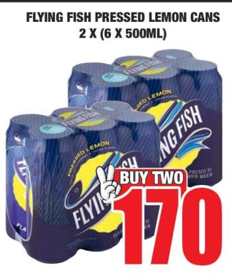 FLYING FISH Pressed Lemon Cans 2 x (6 x 500ml)