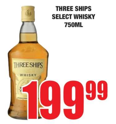 Three Ships Select Whisky 750ml