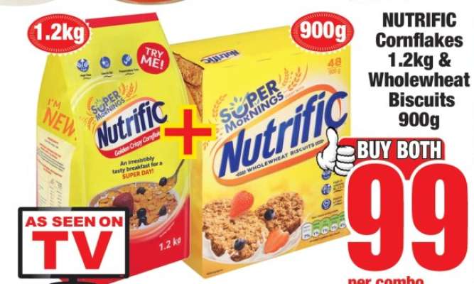 NUTRIFIC Cornflakes 1.2kg & Wholewheat Biscuits 900g