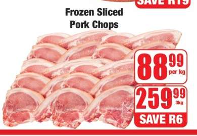 Frozen Sliced Pork Chops