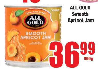 ALL GOLD SMOOTH APRICOT JAM
