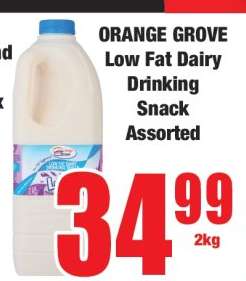 ORANGE GROVE Low Fat Dairy Drinking Snack Assorted