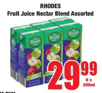 RHODES Fruit Juice Nectar Blend Assorted