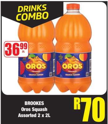 BROOKES Oros Squash Assorted 2 x 2L