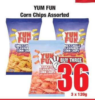YUM FUN Corn Chips Assorted