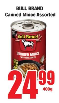 BULL BRAND Canned Mince Assorted