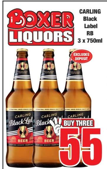 CARLING Black Label RB 3 x 750ml