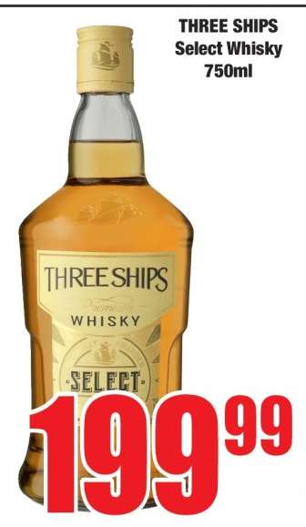 Three Ships Select Whisky 750ml
