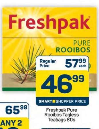 Freshpak Pure Rooibos Tagless Teabags 80s