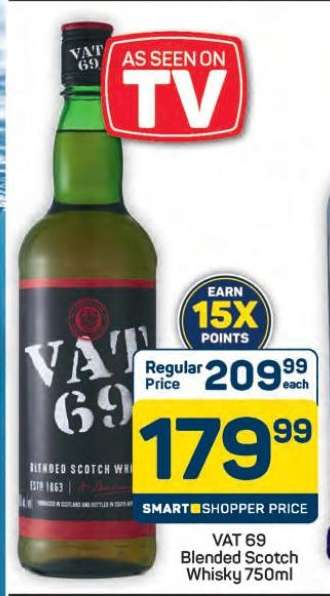 VAT 69 BLENDED SCOTCH WHISKY 750ml