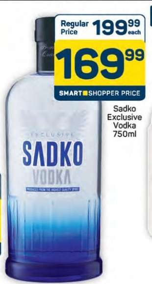 SADKO EXCLUSIVE VODKA 750ML