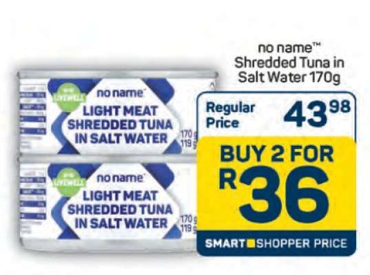 no name Shredded Tuna in Salt Water 170g