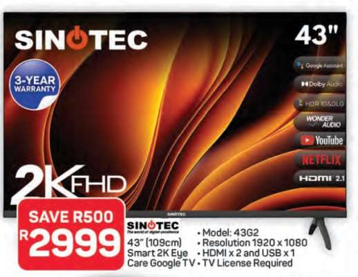 SINOTEC 43" TV