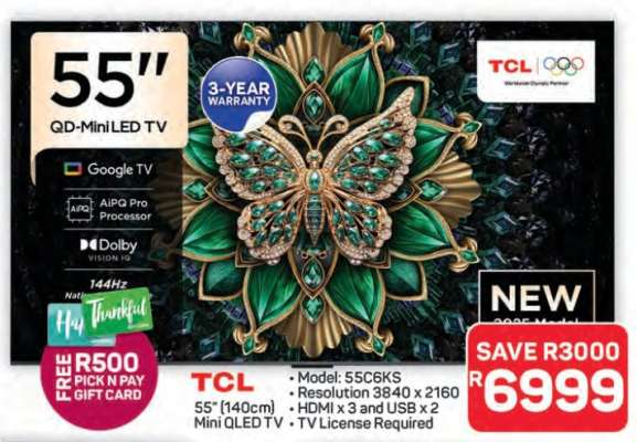 TCL 55'' QD-Mini LED TV