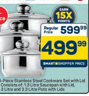 5-Piece Stainless Steel Cookware Set with Lid