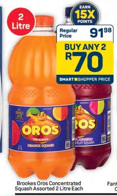 Brookes Oros Concentrated Squash Assorted 2 Litre Each