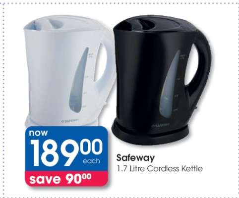 Safeway 1.7 Litre Cordless Kettle