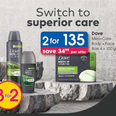 Dove Men+Care Body + Face Bars 4 x 100 g