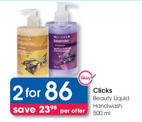 Clicks Beauty Liquid Handwash 500 ml