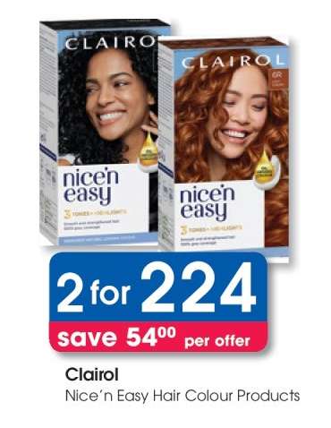 Clairol Nice’n Easy Hair Colour Products