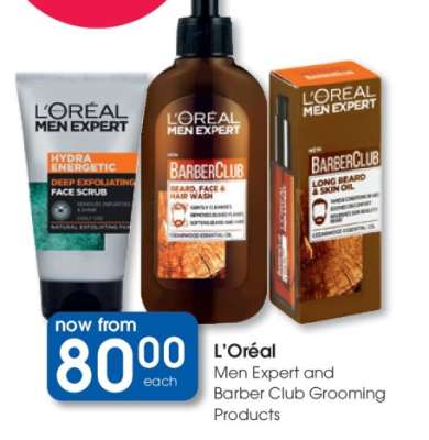 L'Oréal Men Expert and Barber Club Grooming Products