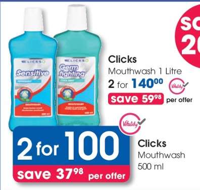 Clicks Mouthwash 1 Litre