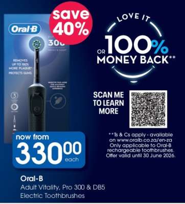 Oral-B Adult Vitality, Pro 300 & DB5 Electric Toothbrushes
